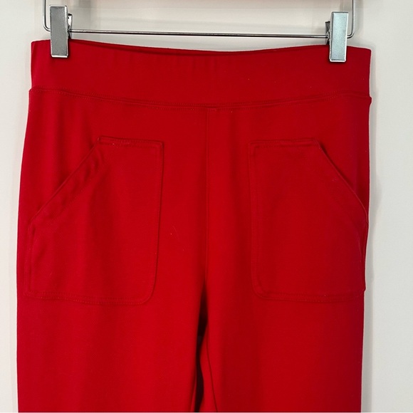 Maeve S Knit Flare Pants Red Split Hem 0145 pockets small - Picture 14 of 14